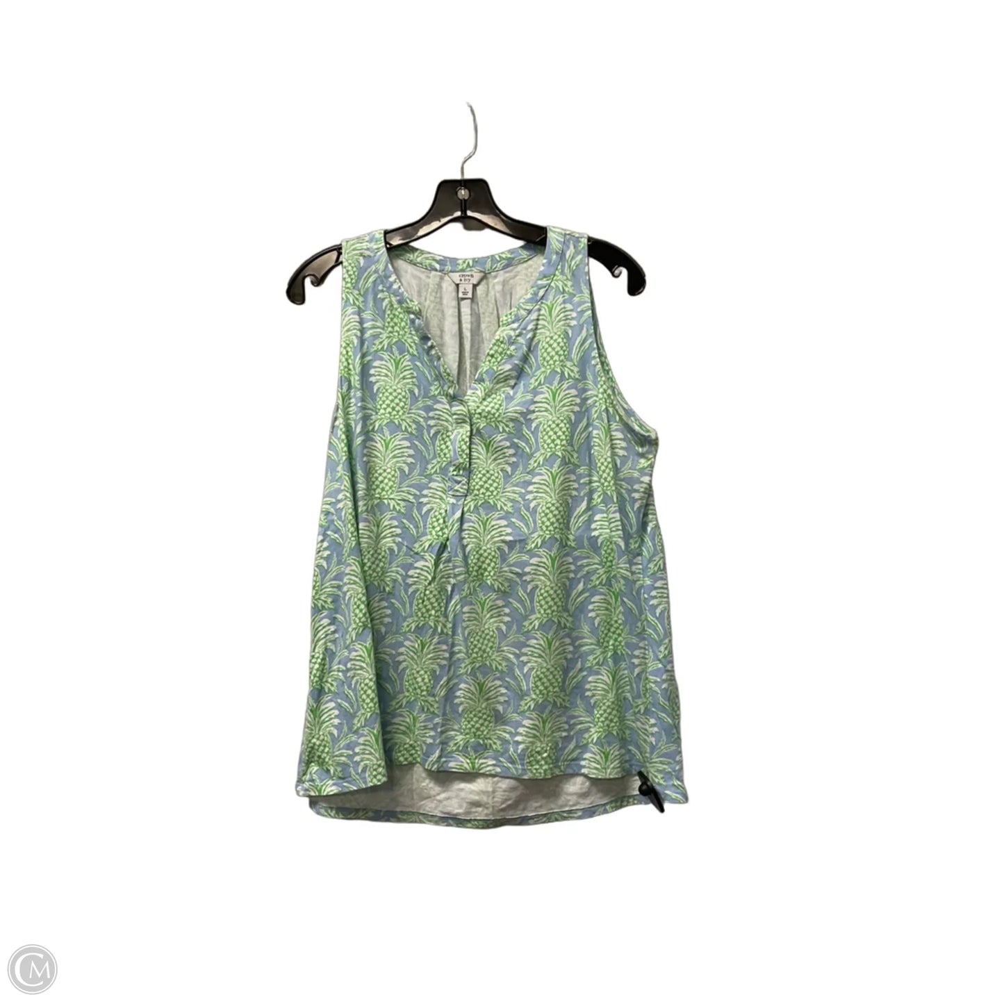 Top Sleeveless By Crown And Ivy In Blue, Size: L
