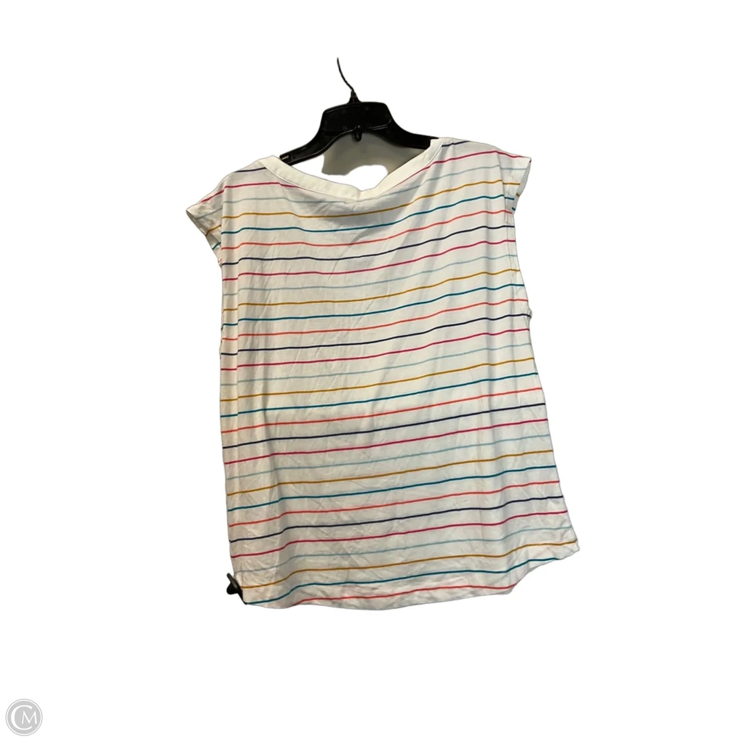 Top Short Sleeve Basic By Tommy Hilfiger In Striped Pattern, Size: L
