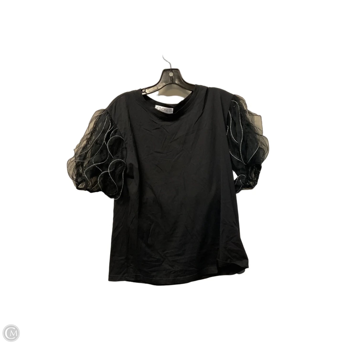Top Short Sleeve By Clothes Mentor In Black, Size: M