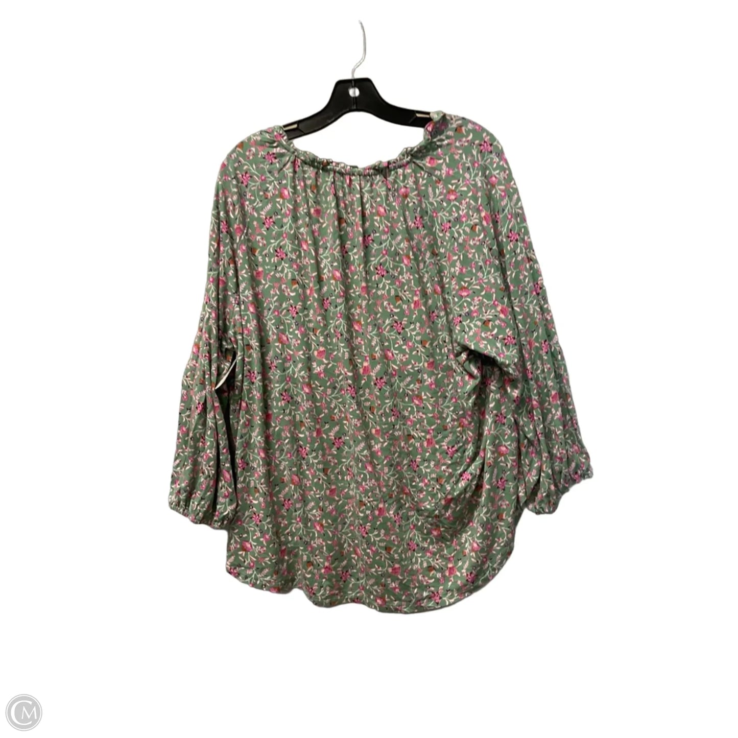 Top Long Sleeve By Wonderly In Green, Size: 2x