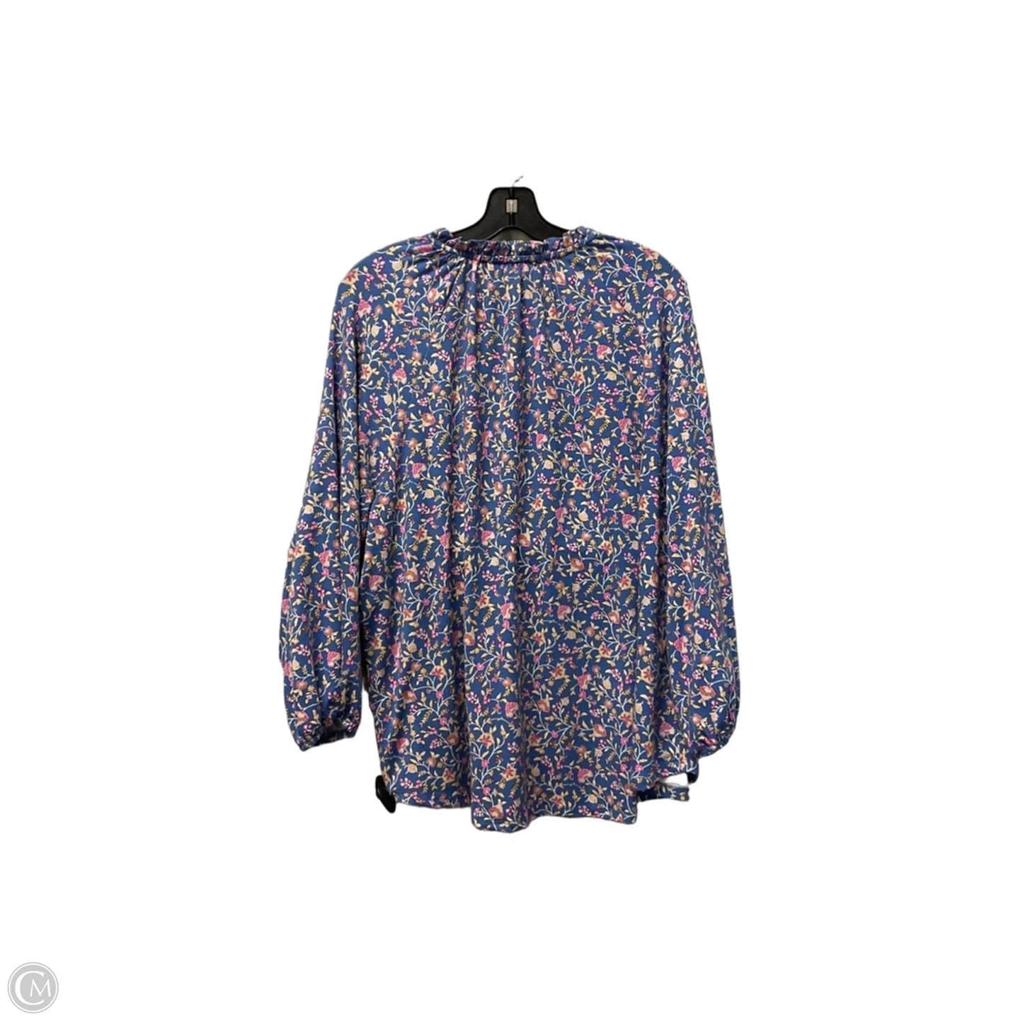 Top Long Sleeve By Wonderly In Blue, Size: 2x