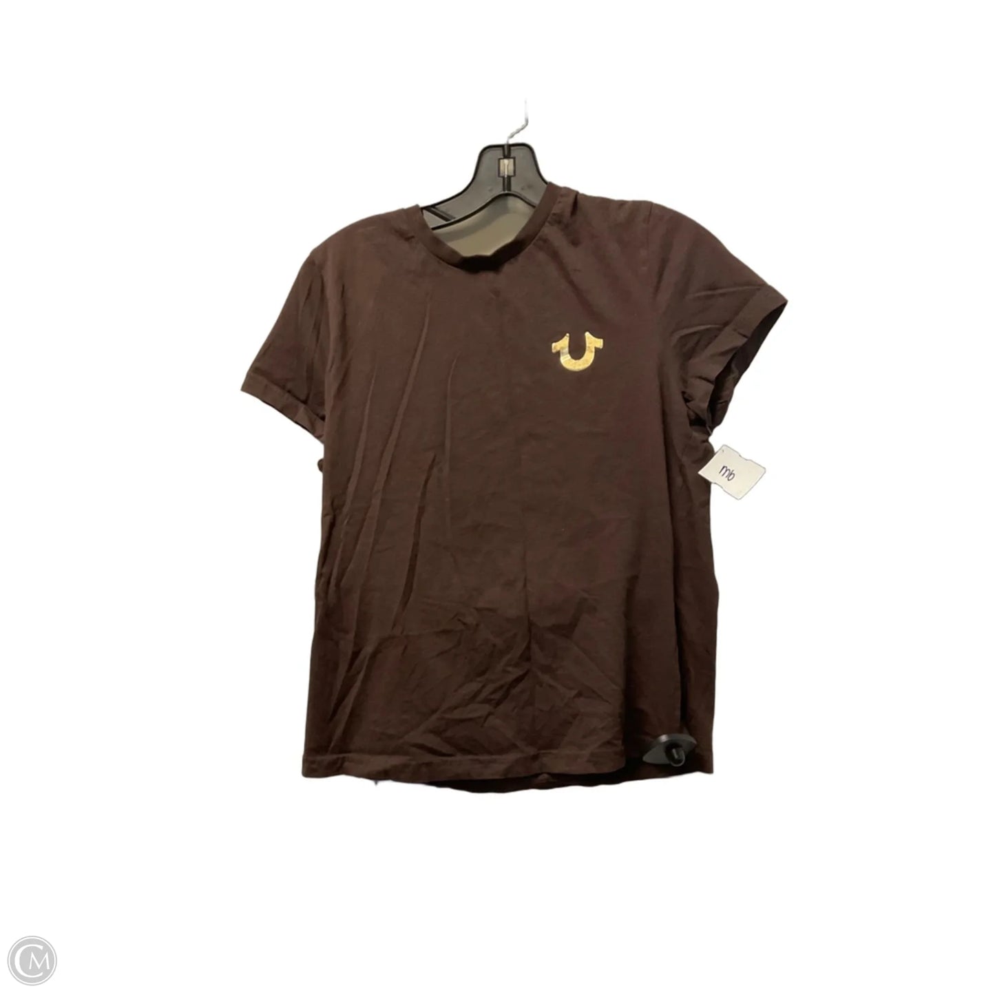 Top Short Sleeve Basic By True Religion In Brown, Size: L