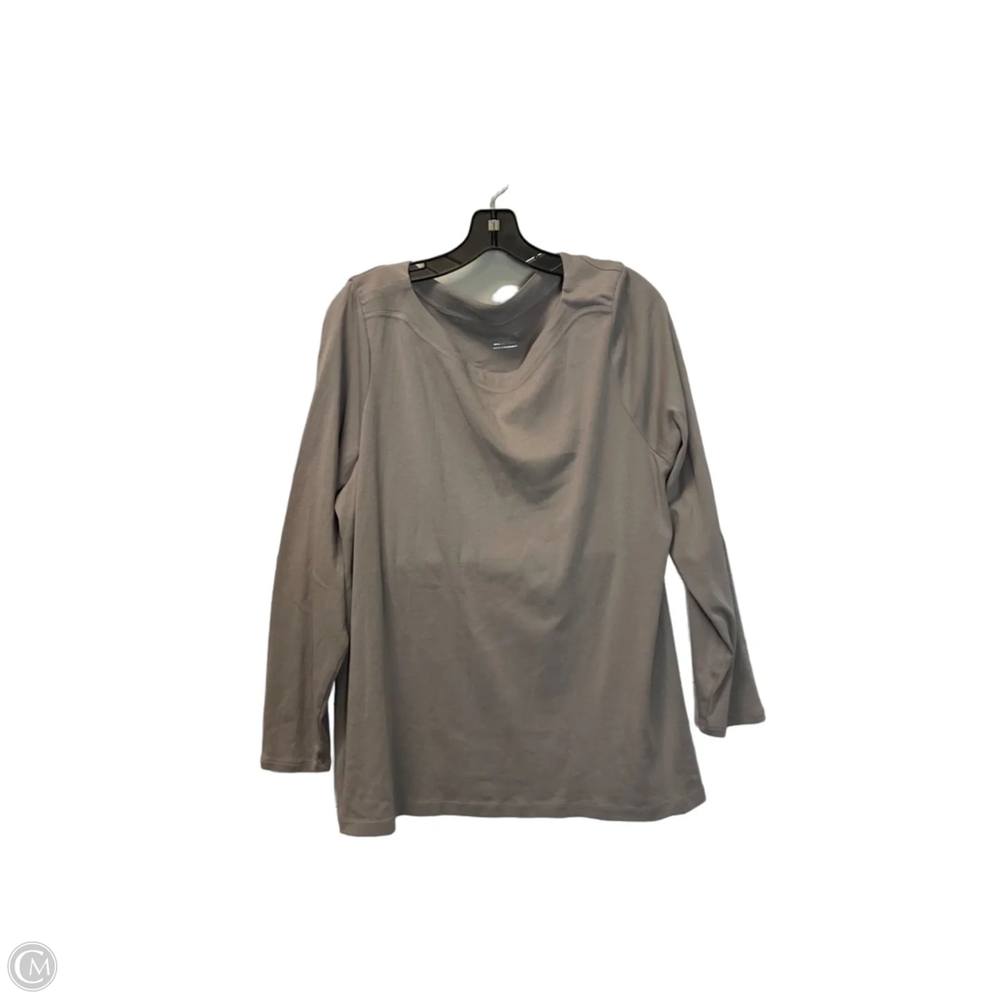 Top Long Sleeve Basic By Chicos In Brown, Size: Xl