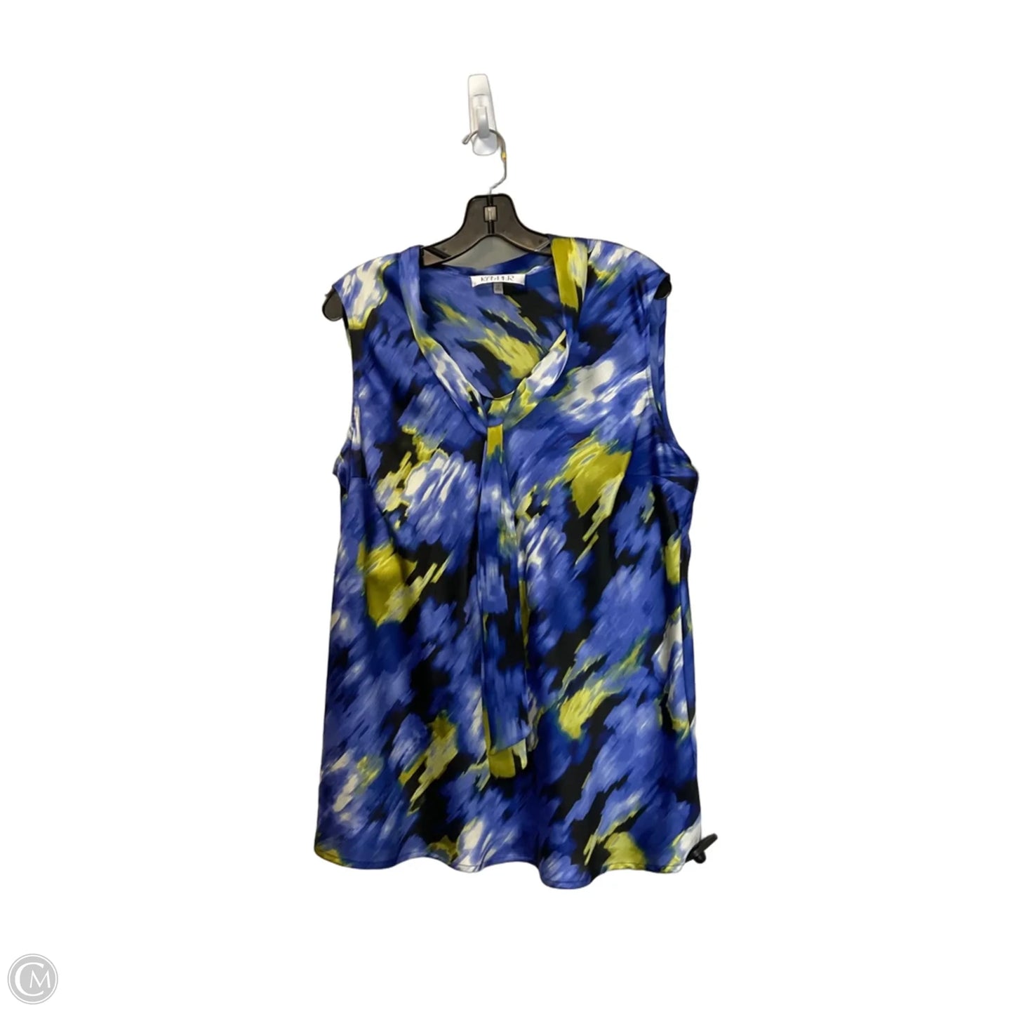 Top Sleeveless By Kasper In Blue, Size: 1x
