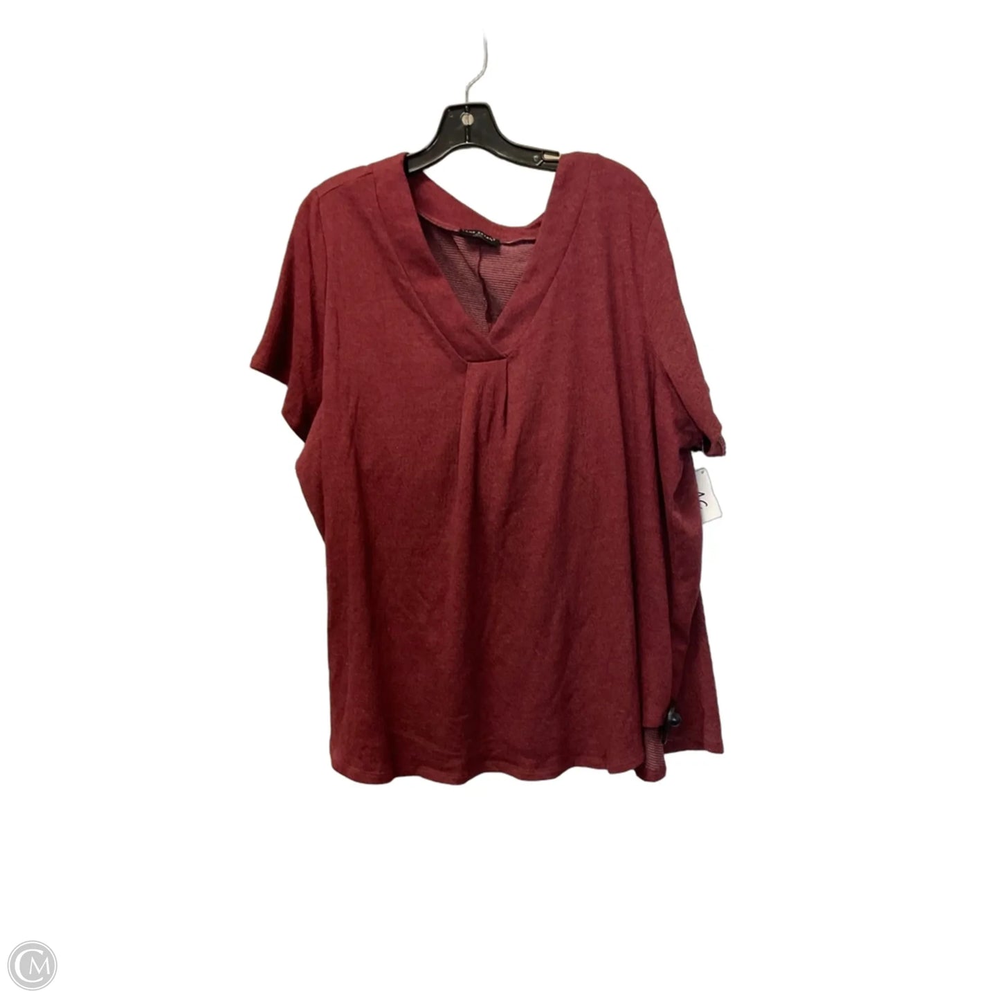 Top Short Sleeve By Lane Bryant In Red, Size: 3x