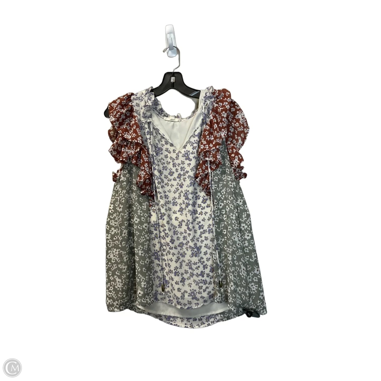 Top Sleeveless By Entro In Floral Print, Size: L