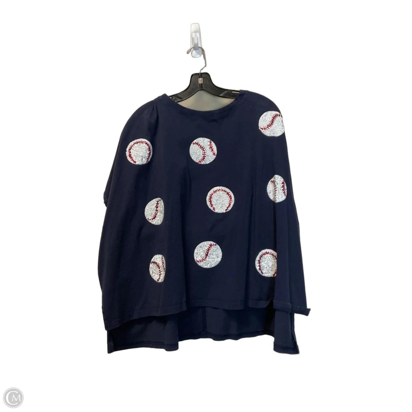 Top Short Sleeve By Fantastic Fawn In Navy, Size: L