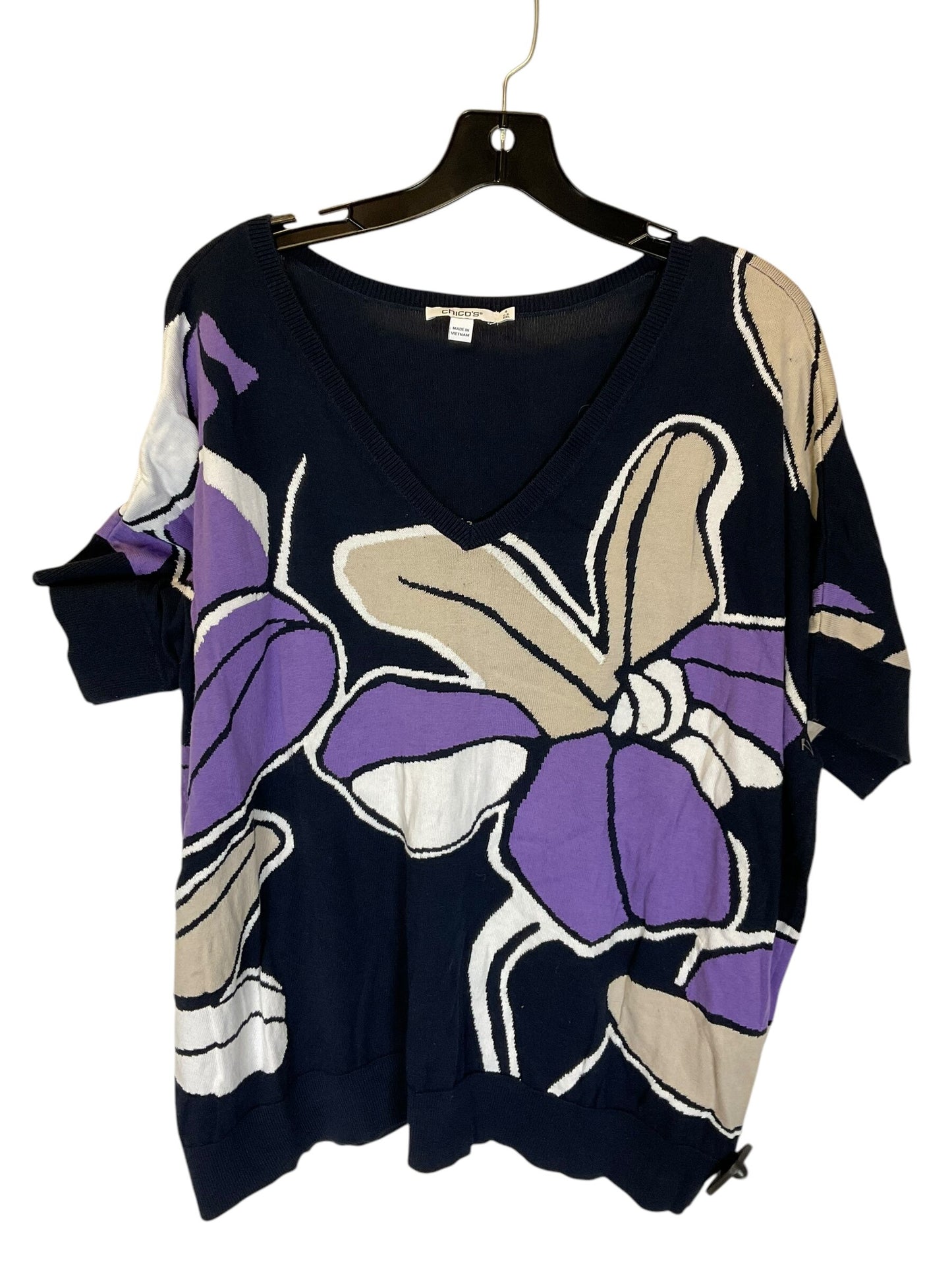 Top Short Sleeve By Chicos  Size: Xxl