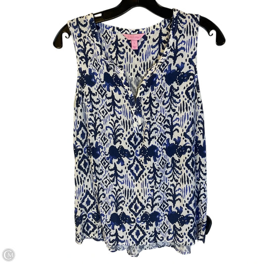 Top Sleeveless Designer By Lilly Pulitzer In Blue, Size: S