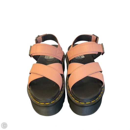 Sandals Heels Platform By Dr Martens In Pink, Size: 7