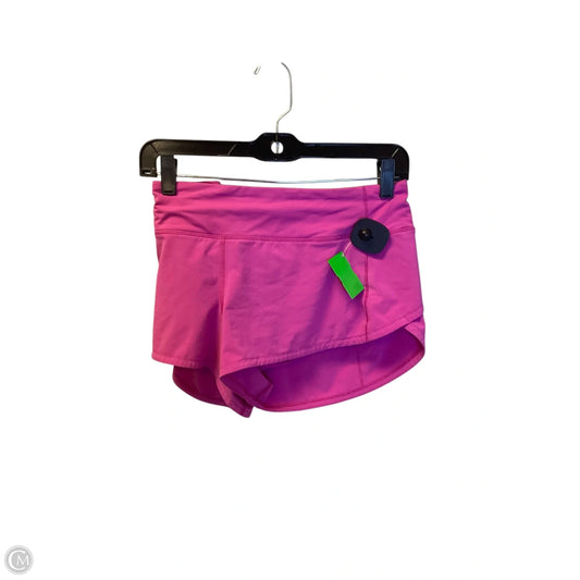 Athletic Shorts By Lululemon In Pink, Size: 10