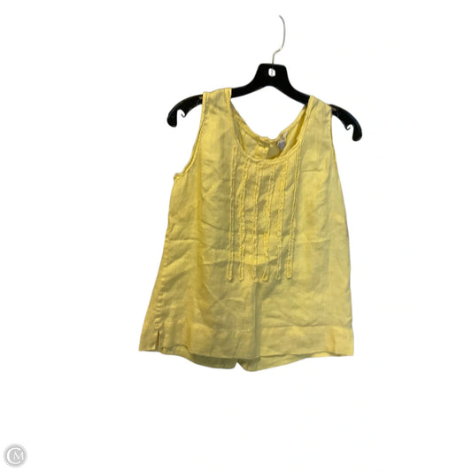 Top Sleeveless By Andrea Jovine In Yellow, Size: M