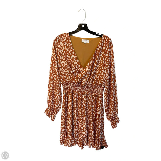 Dress Casual Short By Peach Love Cream California In Orange, Size: M