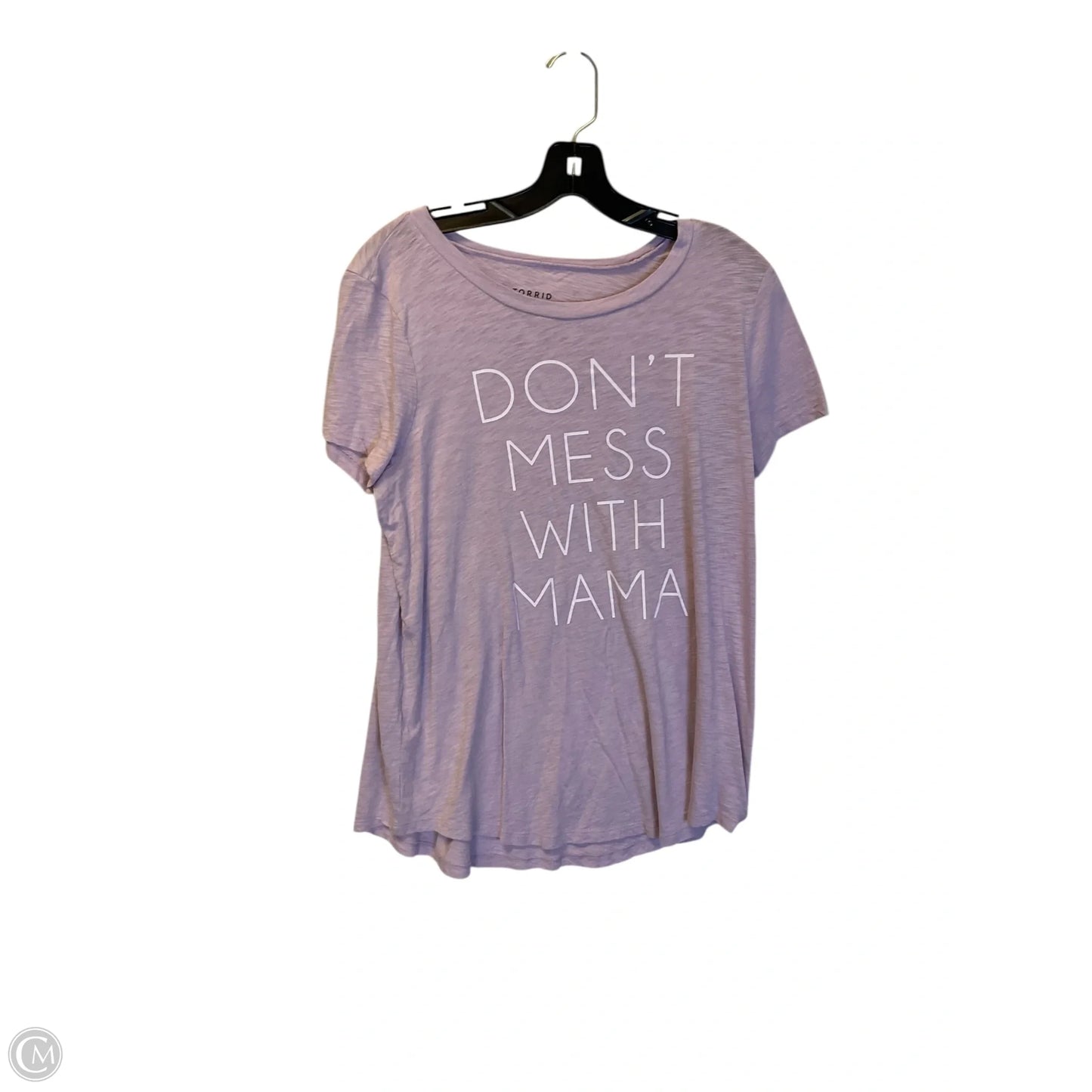 Top Short Sleeve Basic By Torrid In Purple, Size: Xxs