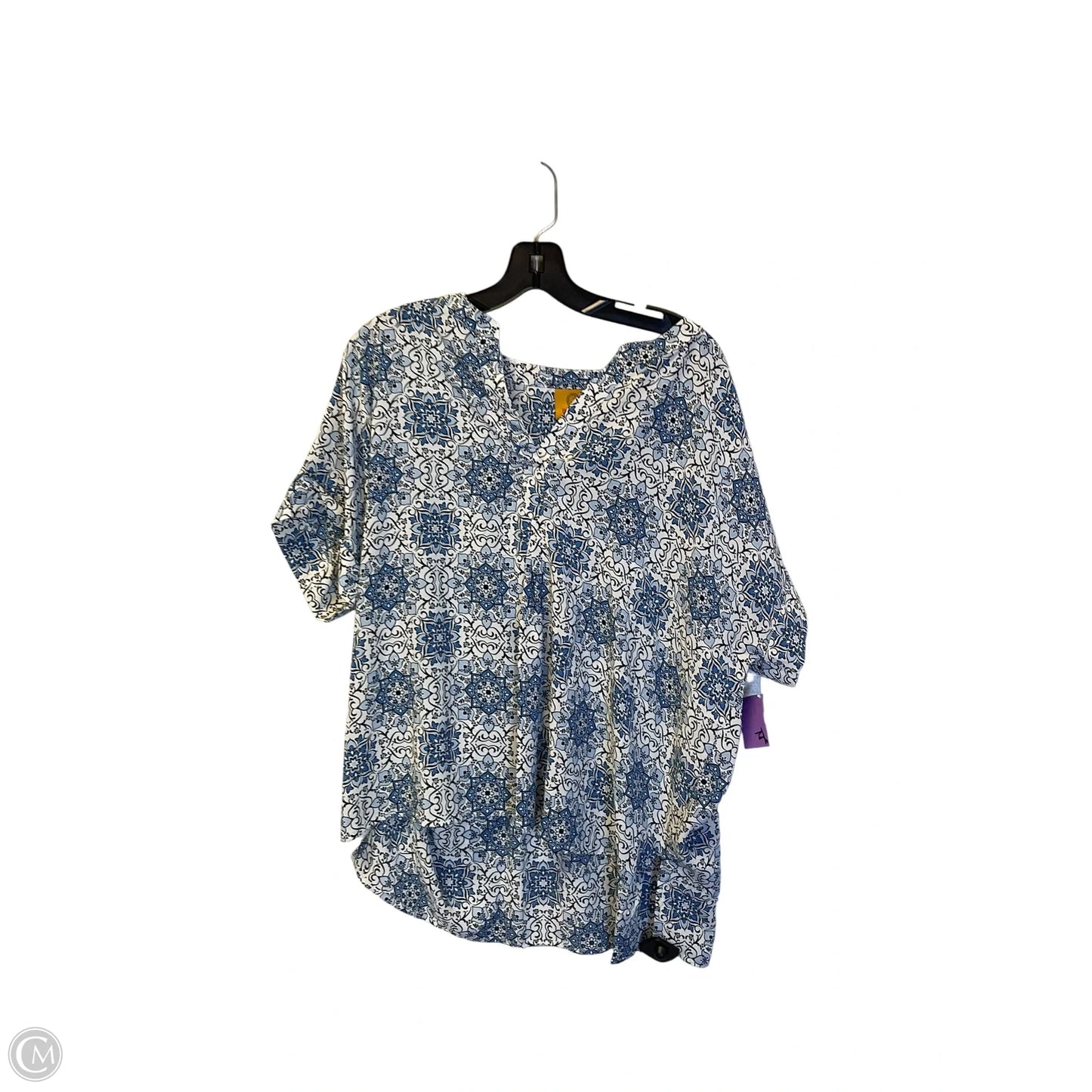 Top Short Sleeve By Ruby Rd In Blue, Size: L