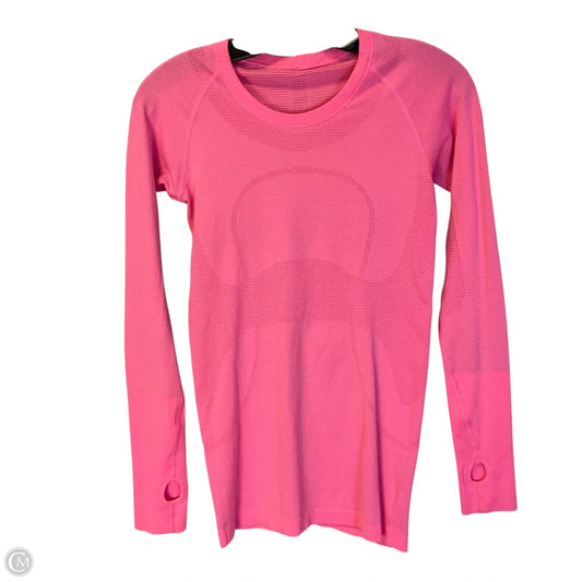 Athletic Top Long Sleeve Crewneck By Lululemon In Pink