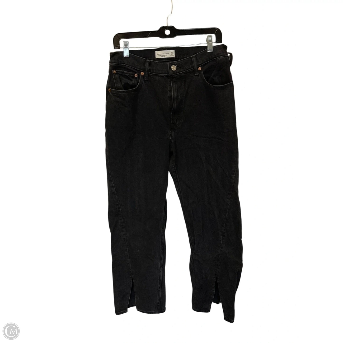 Jeans Flared By Abercrombie And Fitch In Black Denim, Size: 10