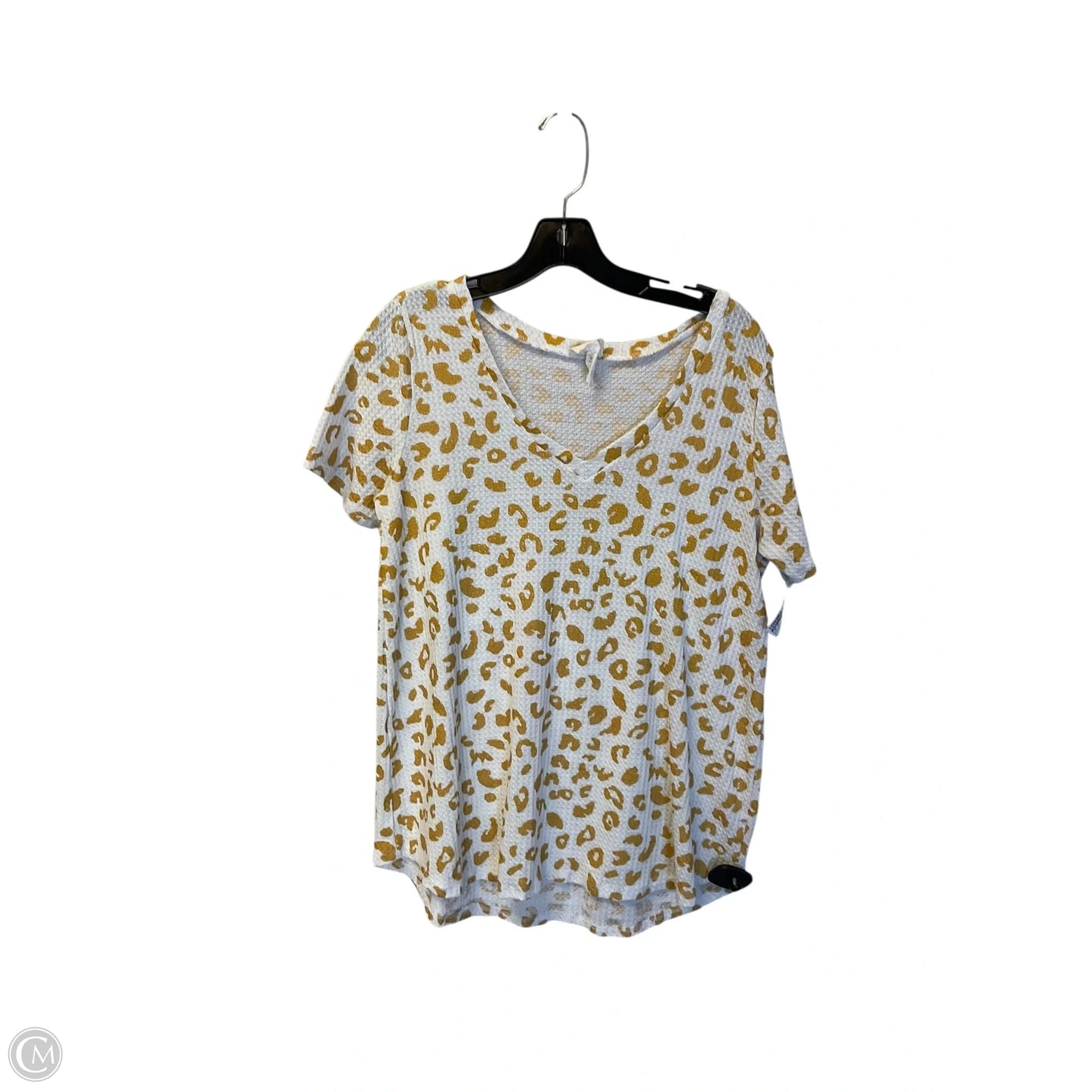 Top Short Sleeve By Bibi In Yellow, Size: L