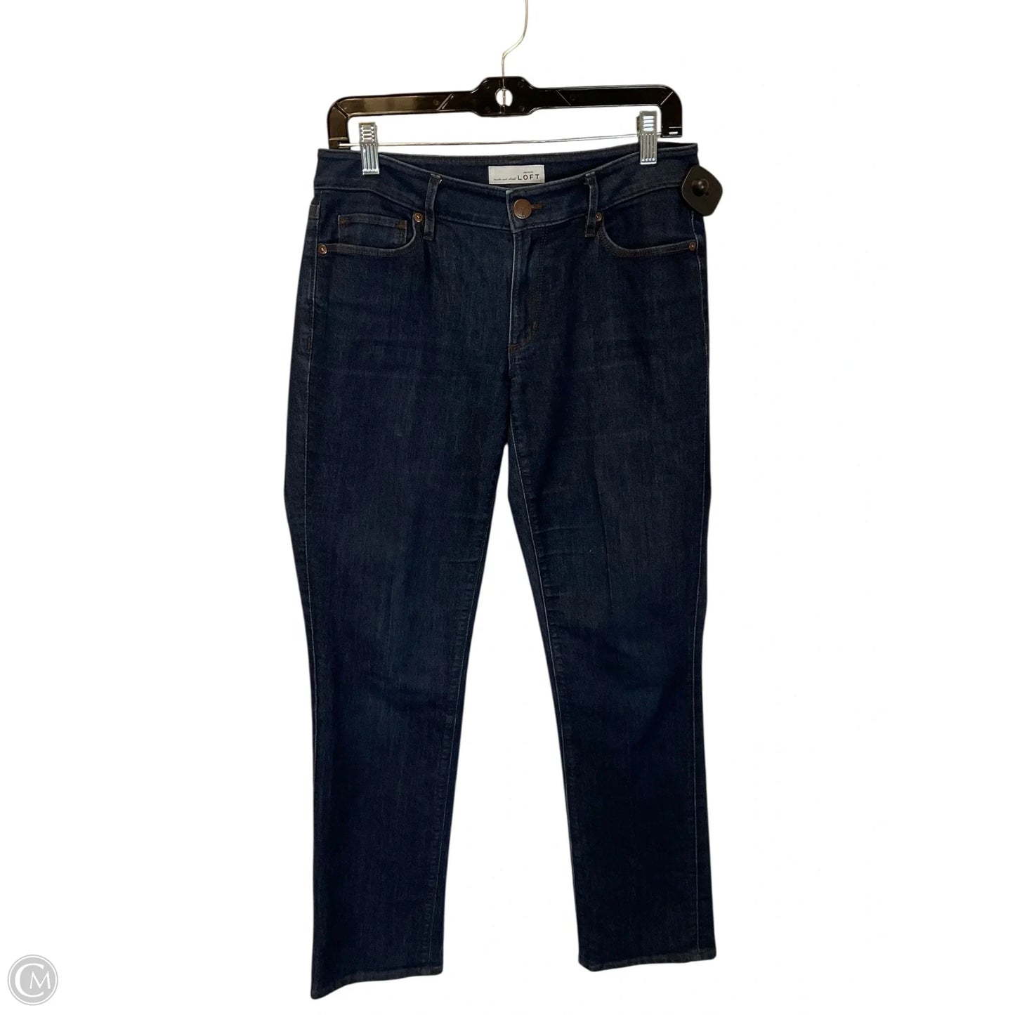 Jeans Straight By Loft In Blue Denim, Size: 4