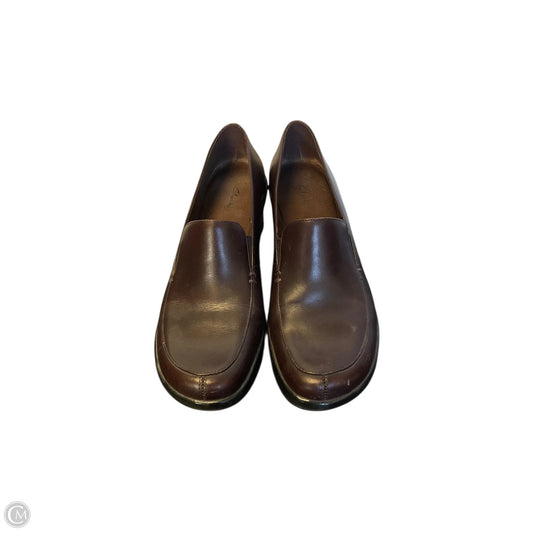 Shoes Heels Block By Clarks In Brown, Size: 8.5