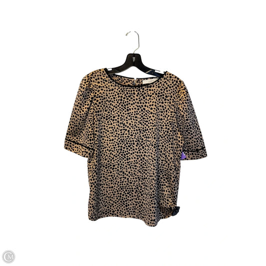 Top Short Sleeve By Loft In Animal Print, Size: M