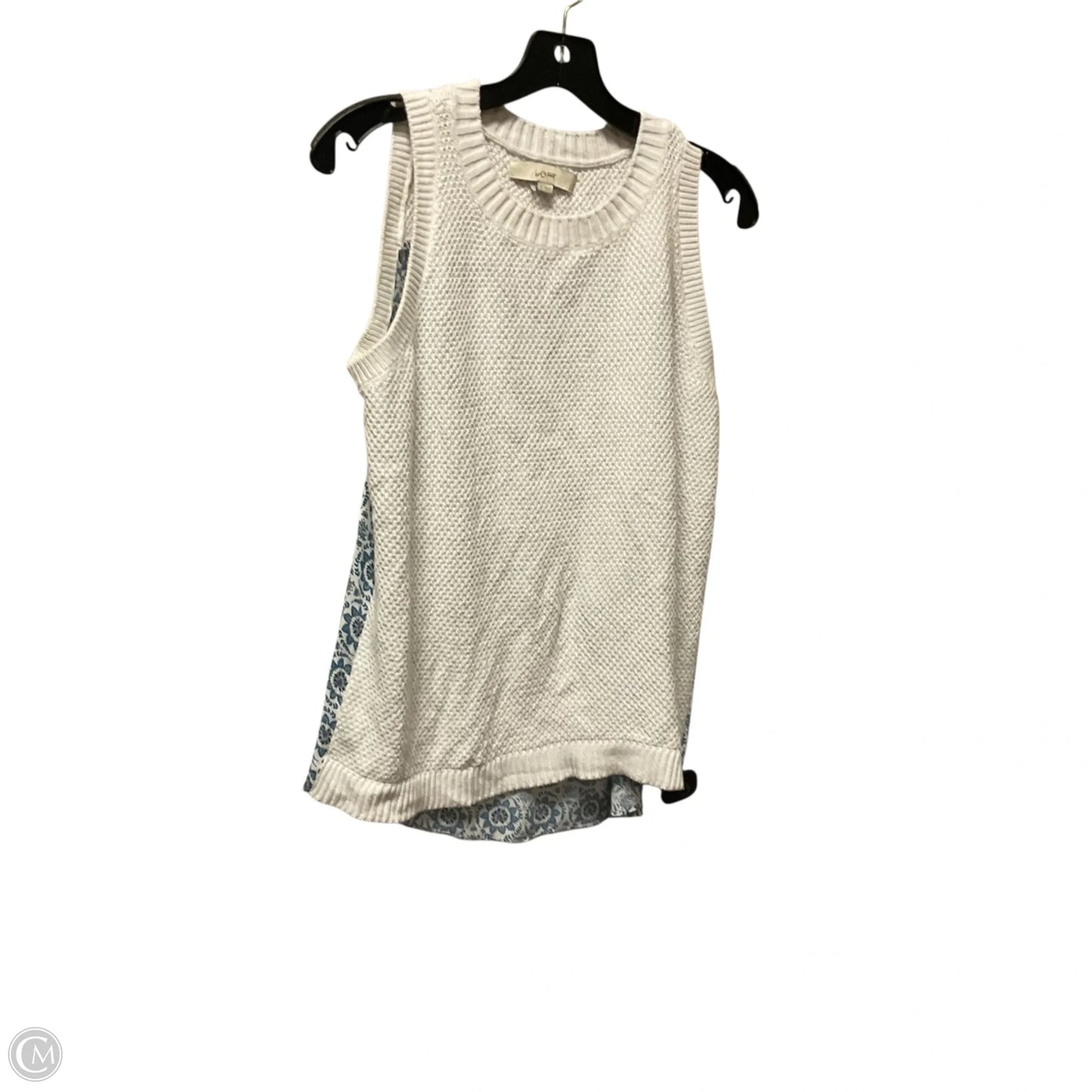 Top Sleeveless By Loft In White, Size: S