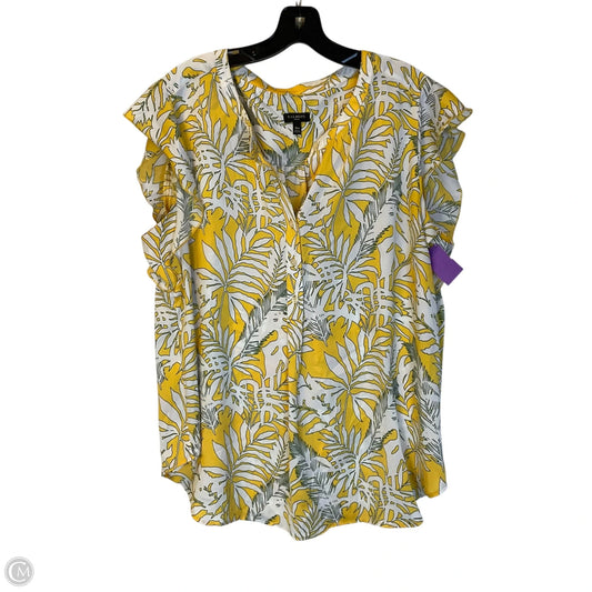 Top Sleeveless By Talbots In Yellow, Size: Xxl