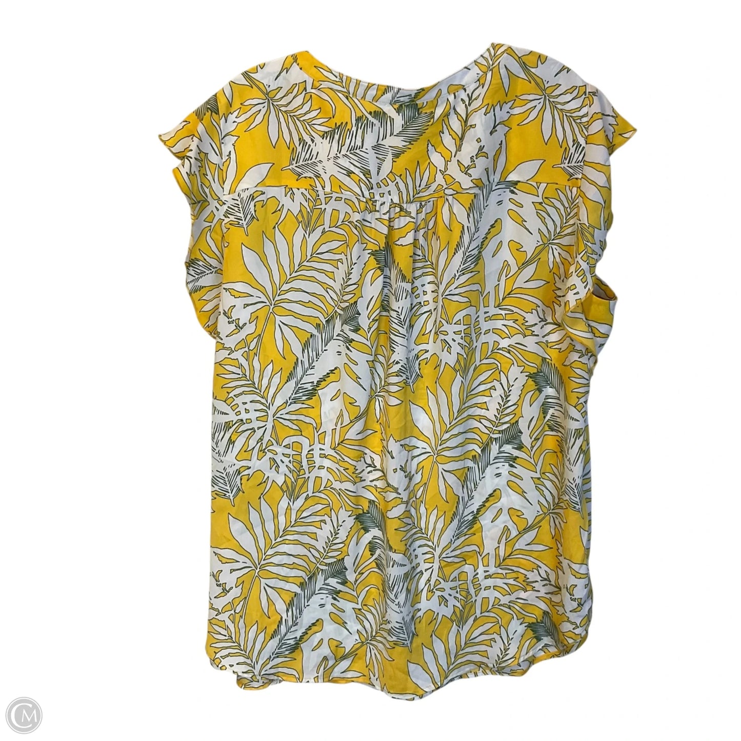 Top Sleeveless By Talbots In Yellow, Size: Xxl