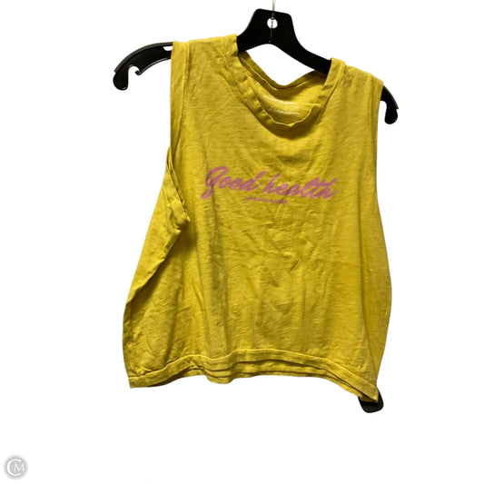 Top Sleeveless By Clothes Mentor In Yellow, Size: S