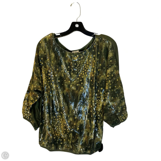 Top 3/4 Sleeve By Clothes Mentor In Green, Size: M