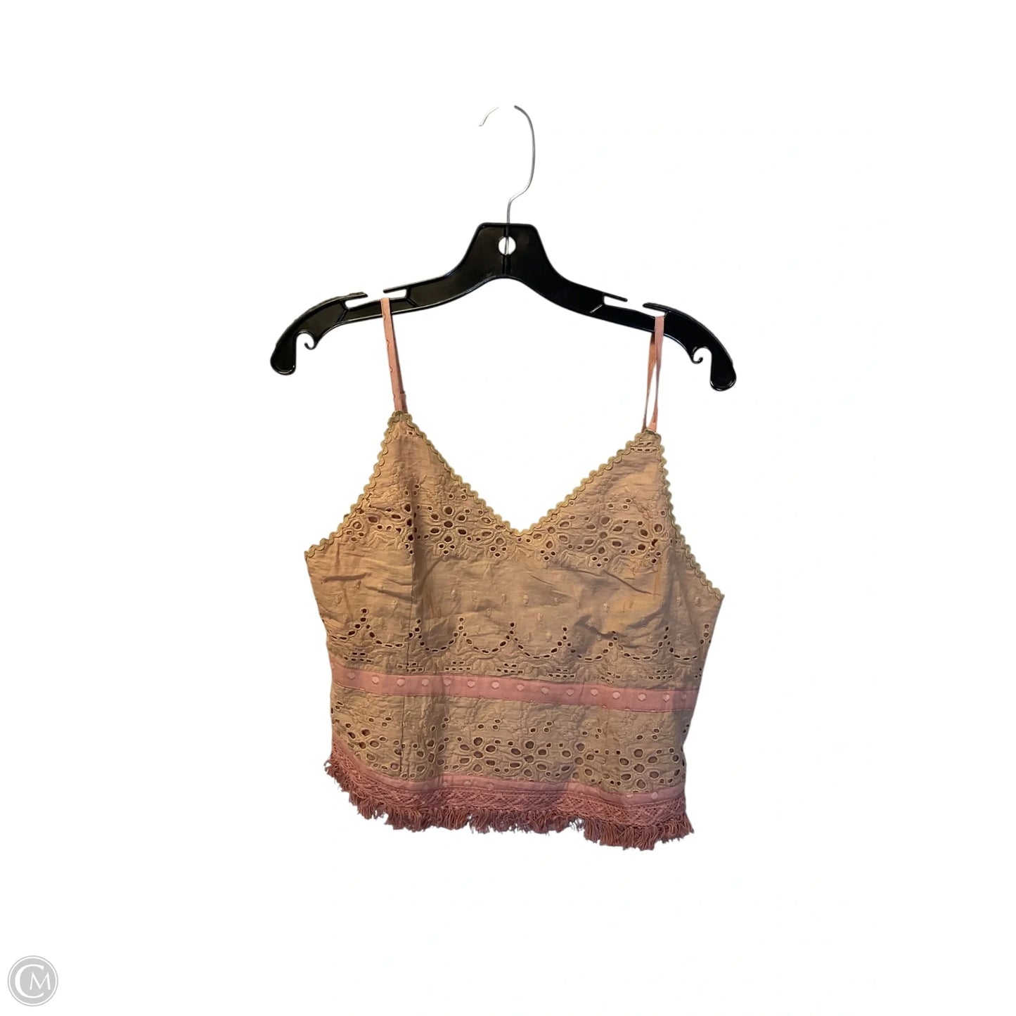 Top Sleeveless By Clothes Mentor In Tan, Size: S