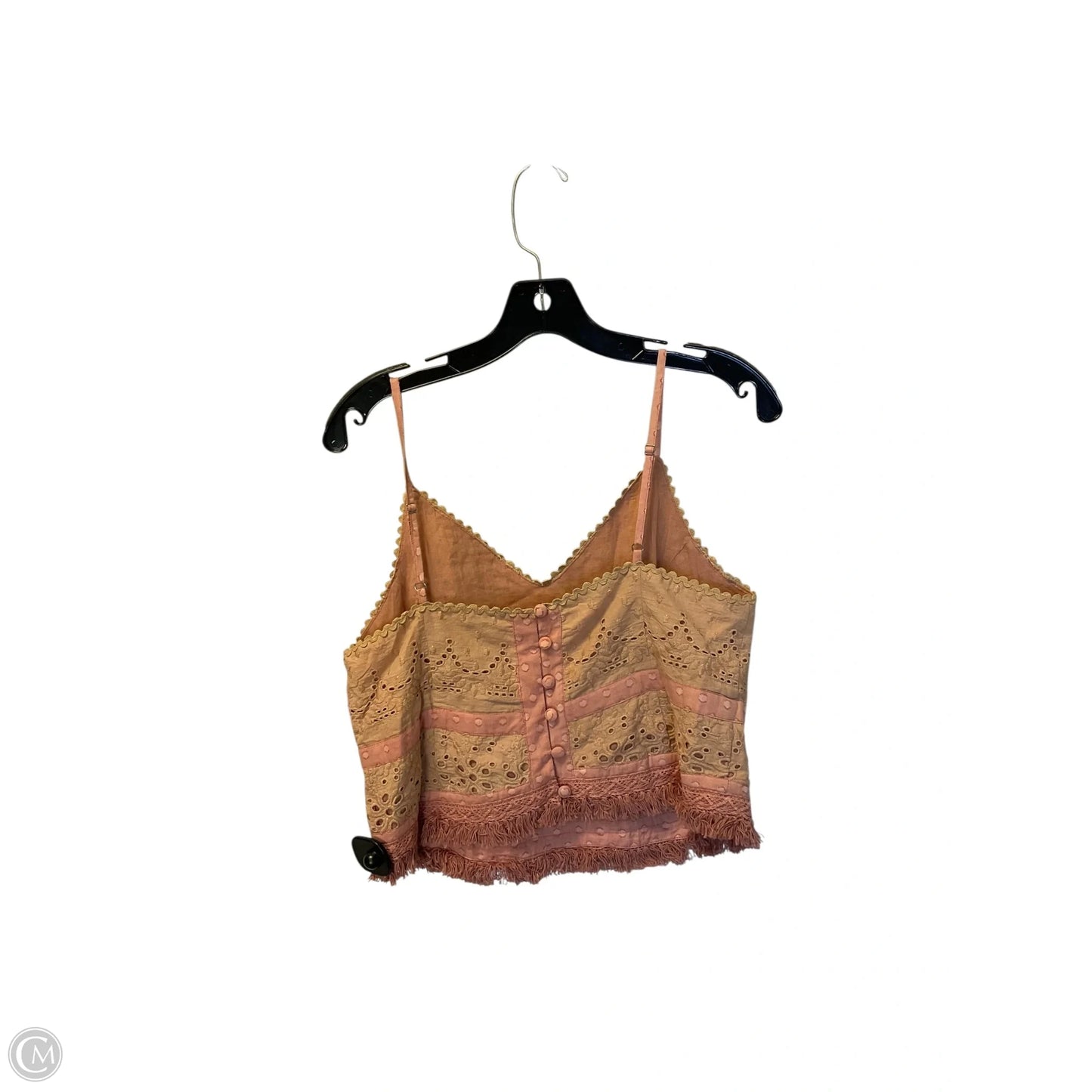 Top Sleeveless By Clothes Mentor In Tan, Size: S