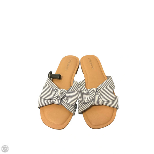 Sandals Flats By Lane Bryant In Blue, Size: 7.5