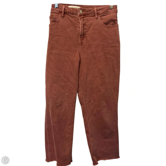 Jeans Straight By Vervet In Red Denim, Size: 12