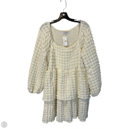 Dress Casual Short By Simply Southern In Cream, Size: L