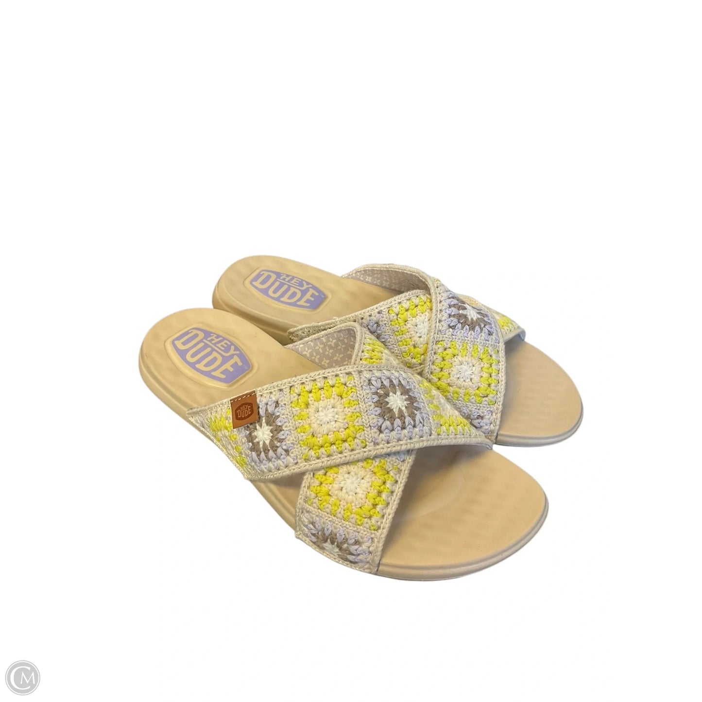 Sandals Flats By Hey Dude In Cream, Size: 9