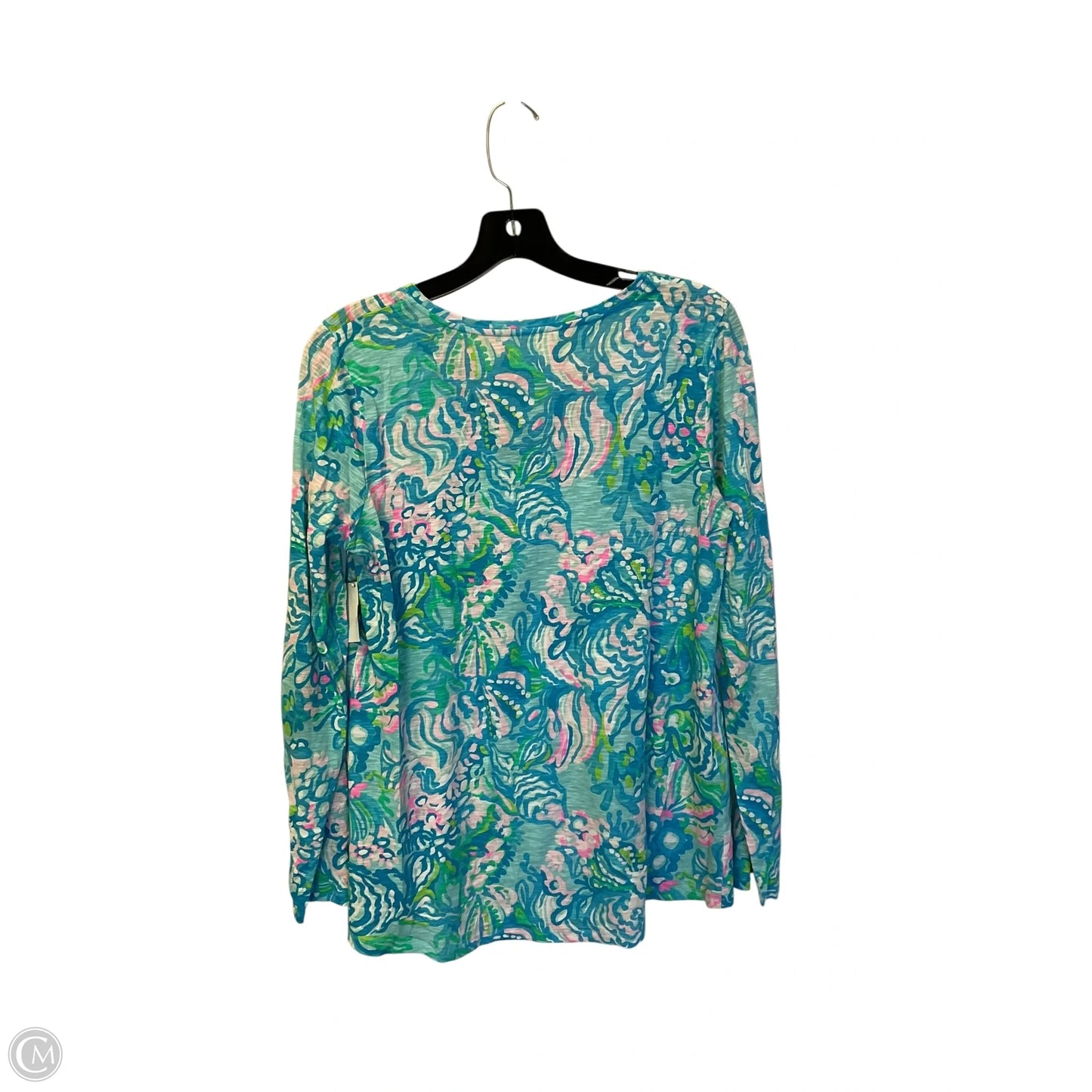 Top Long Sleeve Designer By Lilly Pulitzer In Blue, Size: S