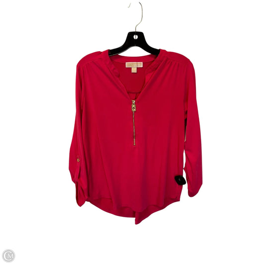 Top 3/4 Sleeve By Michael By Michael Kors In Pink, Size: M