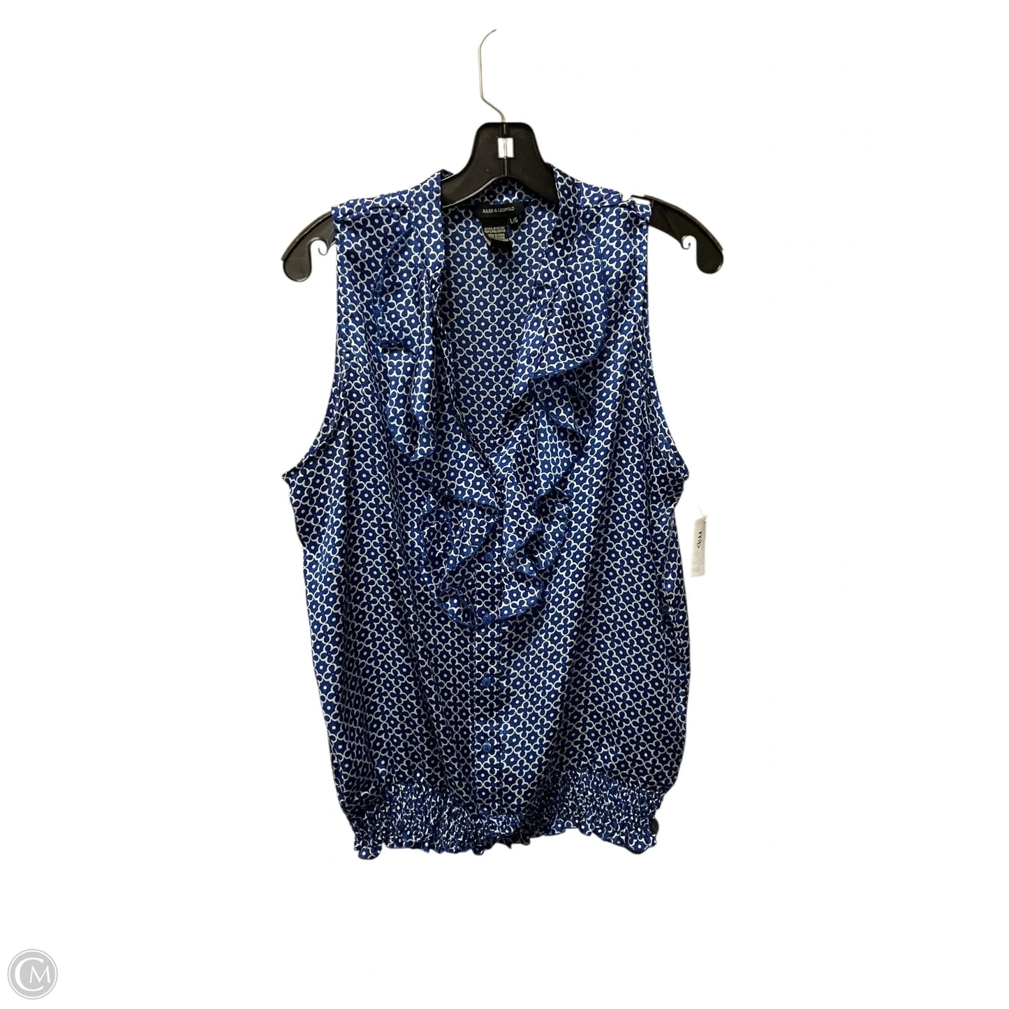 Top Sleeveless By Jules & Leopold In Blue, Size: L