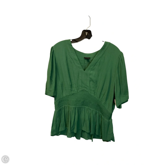 Top Short Sleeve By Ann Taylor In Green, Size: L