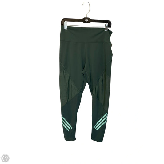 Athletic Leggings By Adidas In Green, Size: L