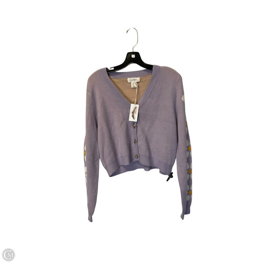 Sweater Cardigan By Jessica Simpson In Purple, Size: Lp