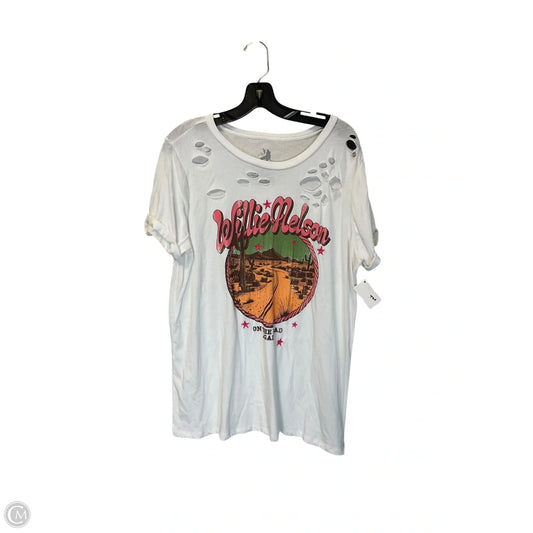 Top Short Sleeve Basic By Clothes Mentor In White