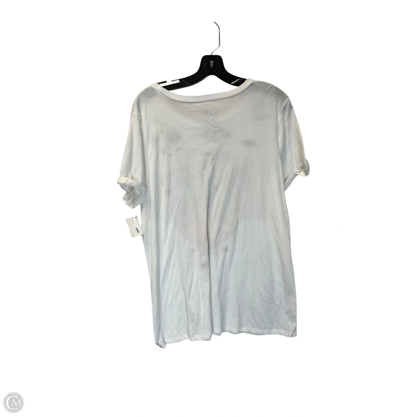 Top Short Sleeve Basic By Clothes Mentor In White