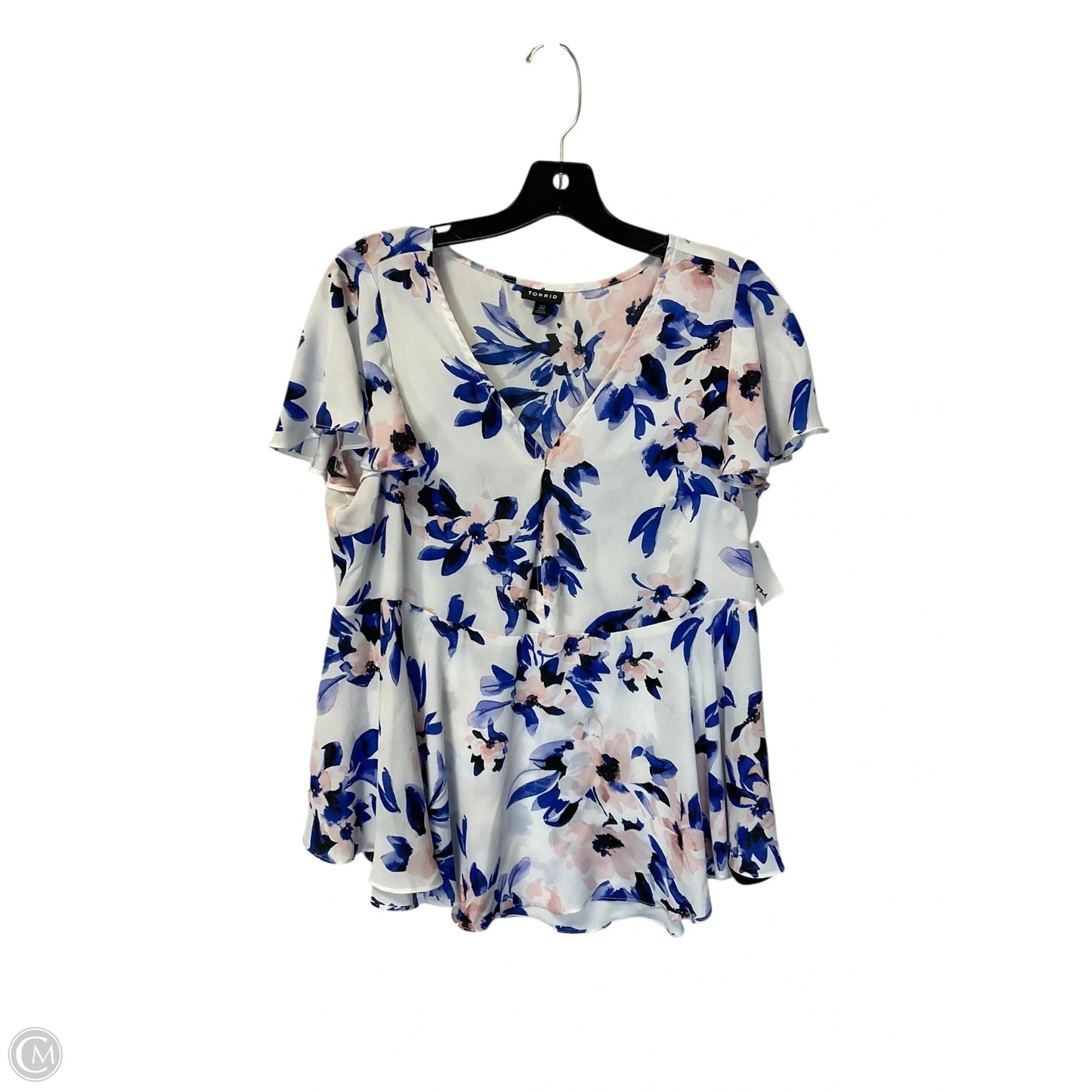 Top Short Sleeve By Torrid In Floral Print, Size: M