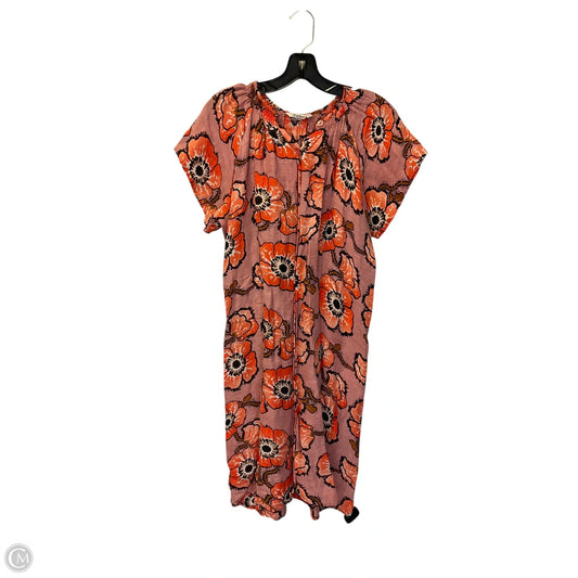 Dress Casual Short By Tucker In Orange & Pink, Size: M