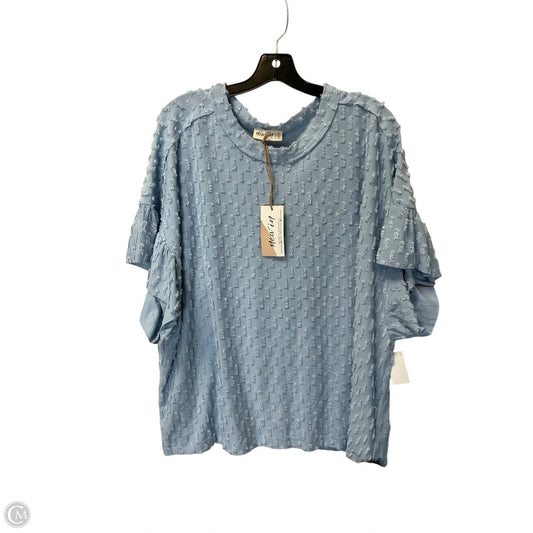 Top Short Sleeve By Clothes Mentor In Blue, Size: 3x