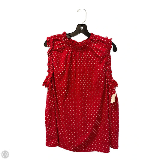 Top Sleeveless By Jodifl In Red, Size: 1x