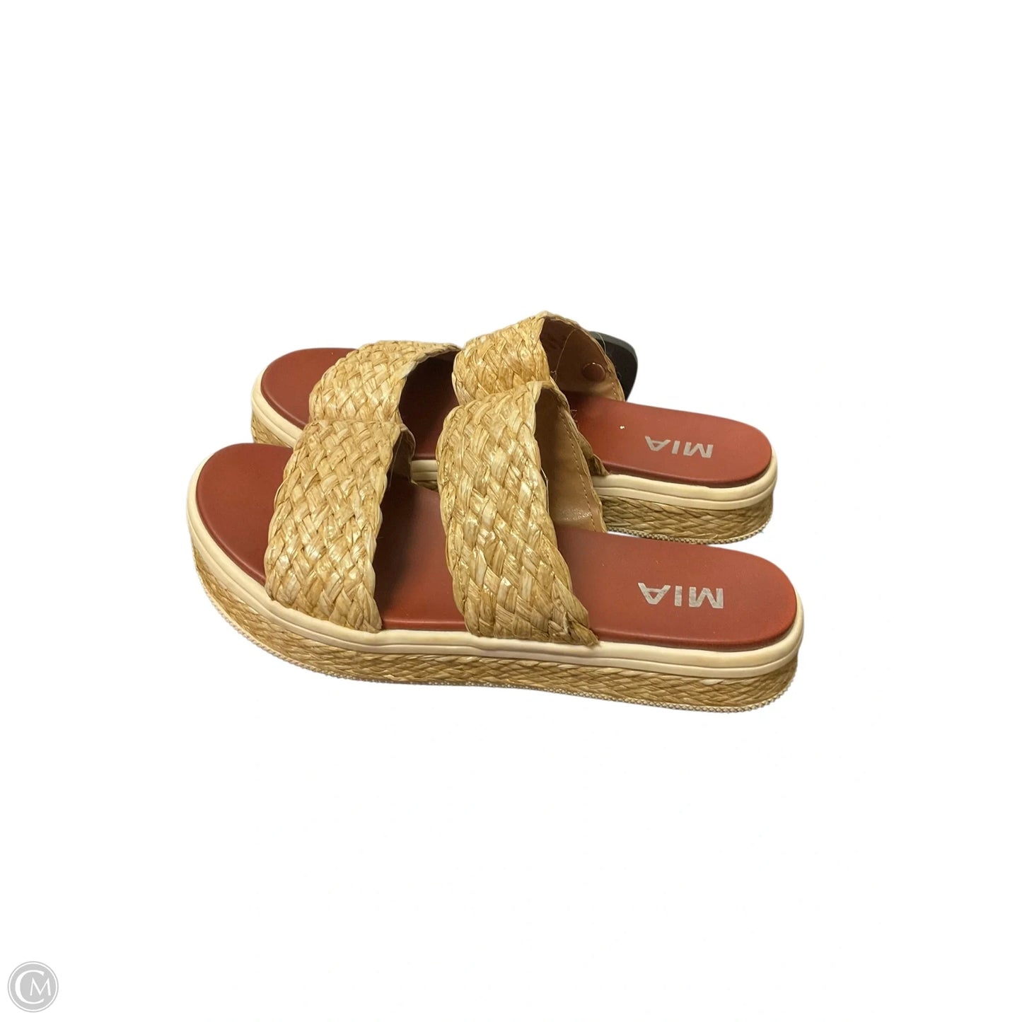 Sandals Heels Platform By Mia In Tan, Size: 7.5