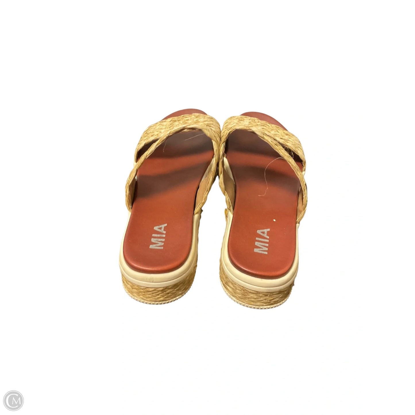 Sandals Heels Platform By Mia In Tan, Size: 7.5